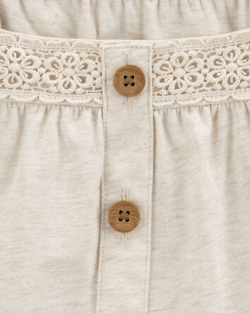 Toddler Crochet Flutter Button-Front Shirt, 