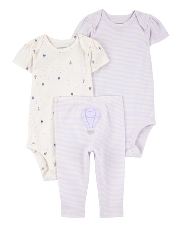 Baby Girl 3-Piece Hot Air Balloon Little Character Set® - Purple, 