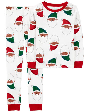 Kid 2-Piece Santa 100% Snug Fit Cotton Pajamas, 