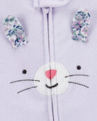 Baby Bunny Fleece Zip-Up Footie Sleep & Play Pajamas, image 2 of 5 slides
