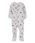 Baby Heart Print Valentine's Day Cotton 1-Piece Pajamas, image 1 of 3 slides