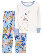 Toddler 2-Piece Bunny Cotton & Fleece Pajamas, image 1 of 3 slides