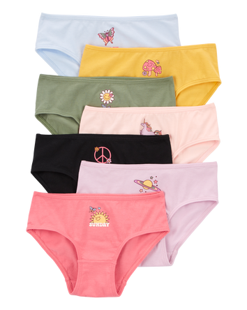 Kid 7-Pack Weekdays Hipster Stretch Cotton Undies, 