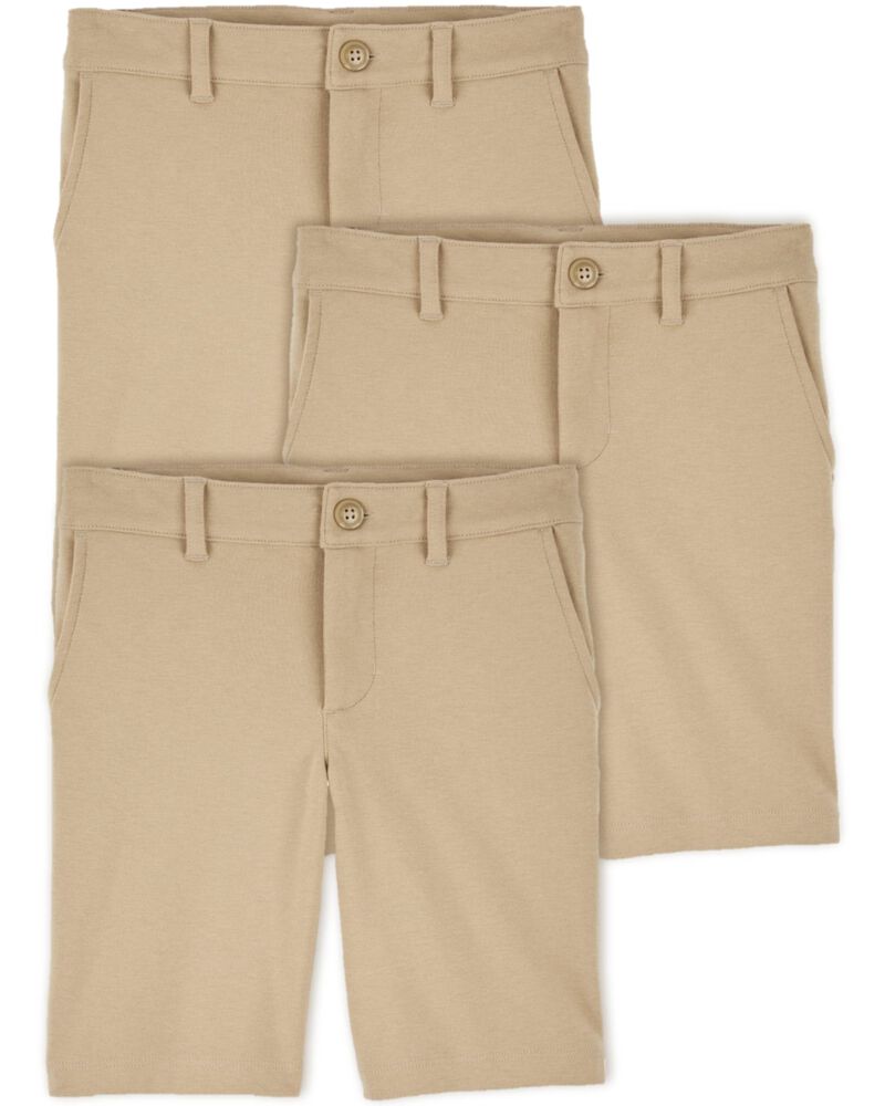 Kid 3-Pack Stretch  Uniform Chino Shorts, image 1 of 4 slides