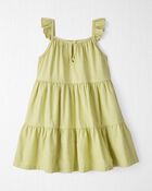 Toddler Tiered Sundress Made with LENZING™ ECOVERO™ and Linen, image 3 of 5 slides