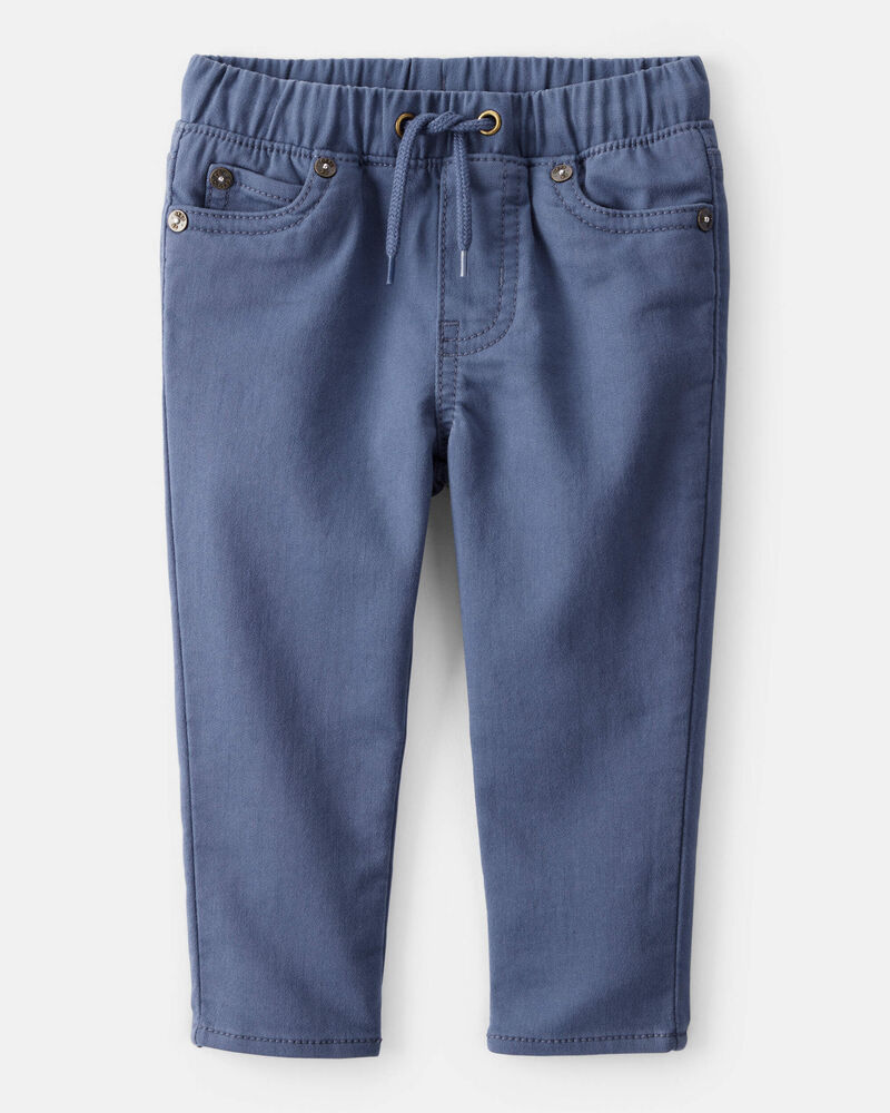 Baby Boy Cotton Pull-On Fashion Pants - Navy, image 1 of 4 slides
