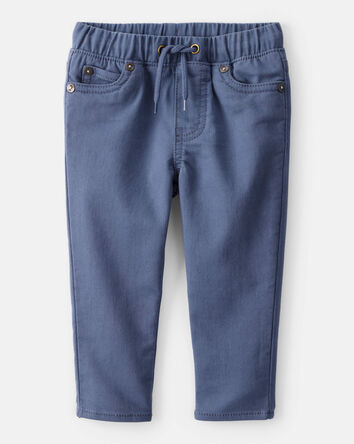 Baby Boy Cotton Pull-On Fashion Pants - Navy, 