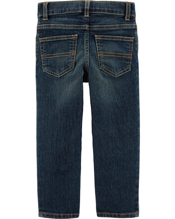 Baby Faded Dark Wash Straight-Leg Jeans, 