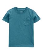 Baby Solid Short-Sleeve Pocket Tee - Teal, image 1 of 3 slides