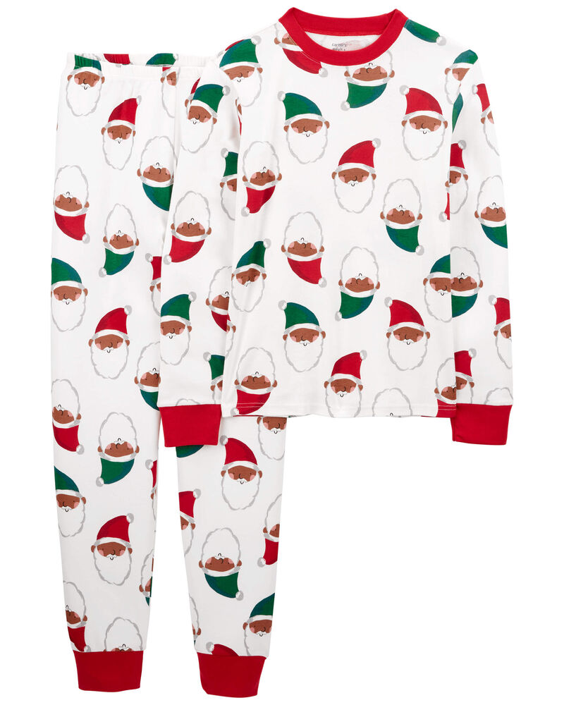 Adult 2-Piece Santa 100% Snug Fit Cotton Pajamas, image 1 of 4 slides