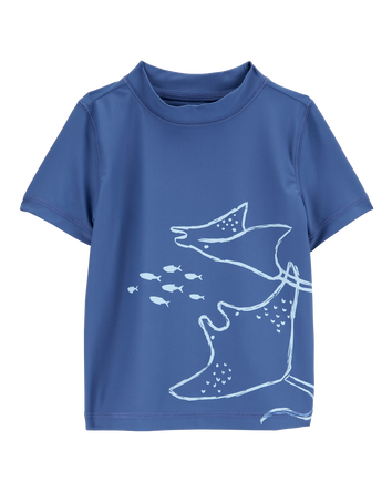 Toddler Boy Stingray Short-Sleeve Rashguard - Navy, 