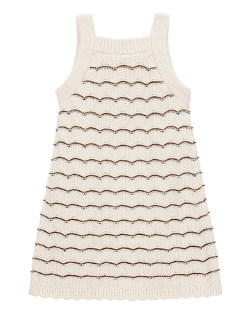 Baby Striped Crotchet Knit Tank Dress, 