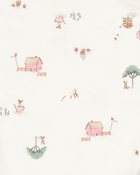Baby 5-Pack Floral Bunny Short-Sleeve Cotton Bodysuits - Pink, image 4 of 8 slides