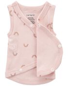 Baby Girl Preemie Rainbow Cotton Tank - Pink, image 3 of 7 slides