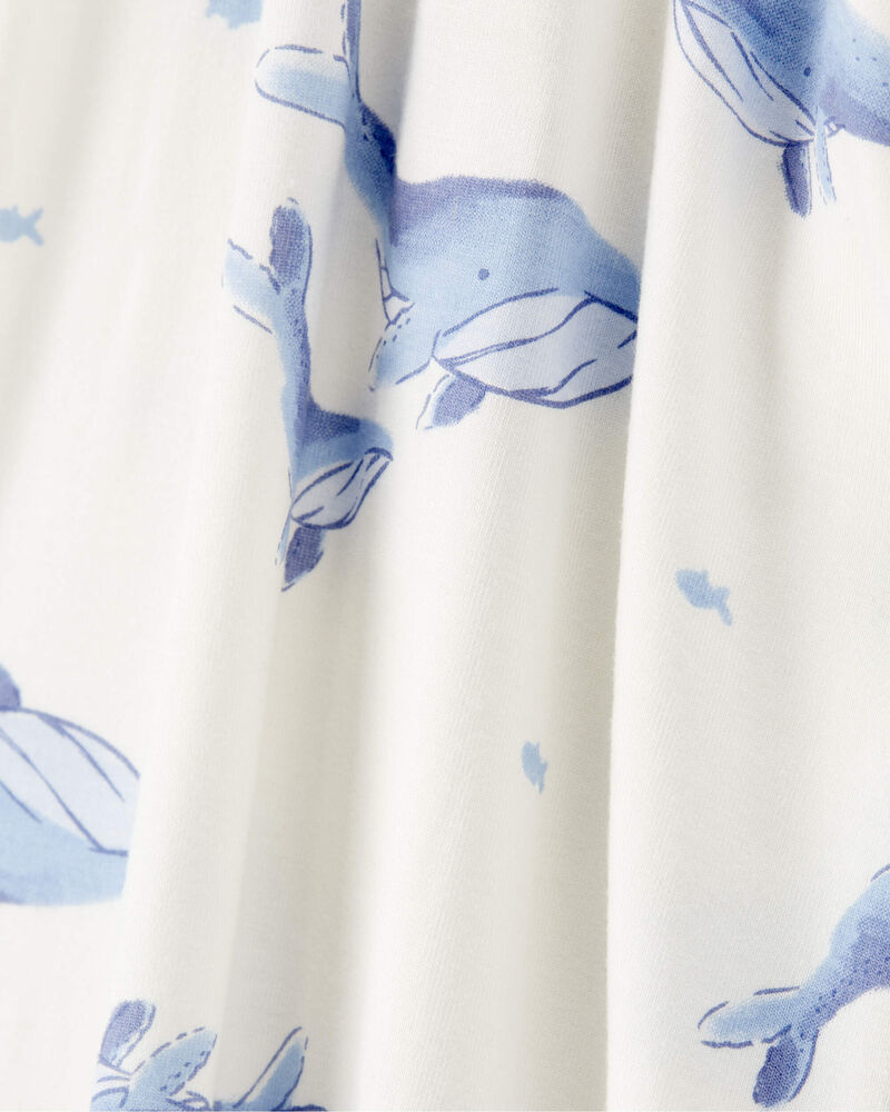 Baby Whale Print Zip-Up PurelySoft Sleep & Play Pajamas, image 3 of 3 slides