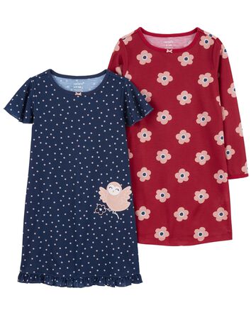 2-Pack Nightgowns, 