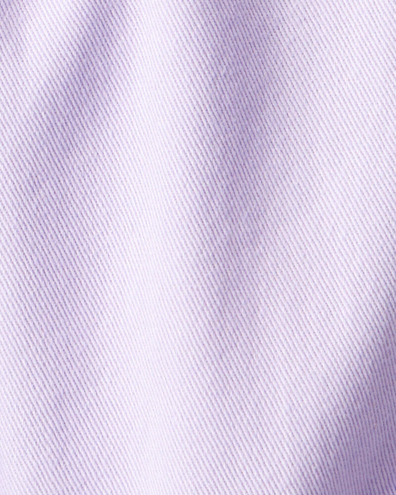 Baby Girl Cotton Cargo Joggers - Purple, image 4 of 5 slides