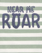 Baby Hear Me Roar Striped Long-Sleeve Graphic Tee, image 2 of 3 slides