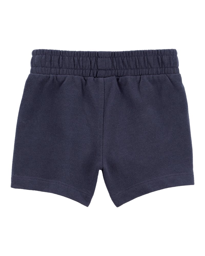Baby Pull-On French Terry Shorts - Navy, image 2 of 4 slides