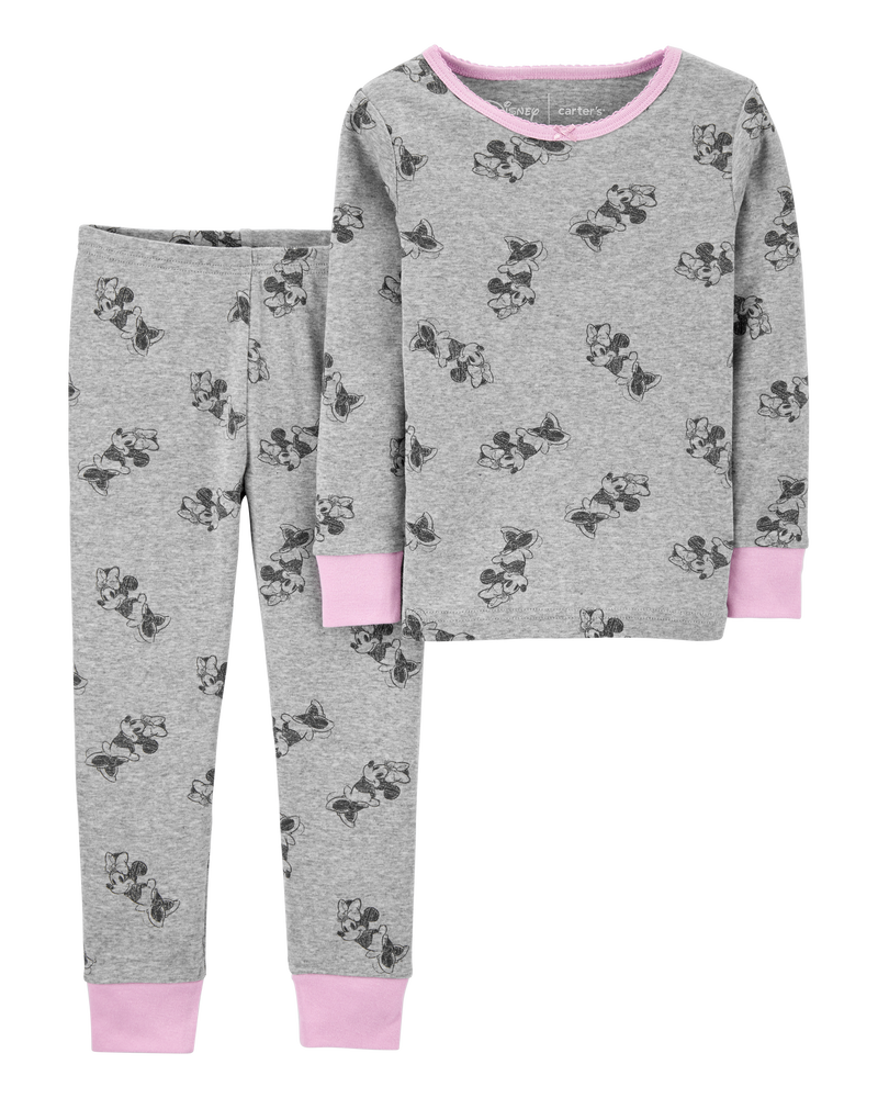 Toddler 2-Piece Minnie Mouse 100% Snug Fit Cotton Pajamas, image 1 of 3 slides