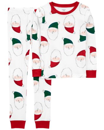 Kid 2-Piece Santa 100% Snug Fit Cotton Pajamas, 