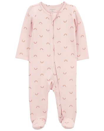 Rainbow Zip-Up PurelySoft Sleep & Play Pajamas, 