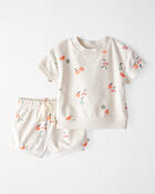 Baby 2-Piece Fruit-Print Terry Set Made with Organic Cotton, image 1 of 3 slides