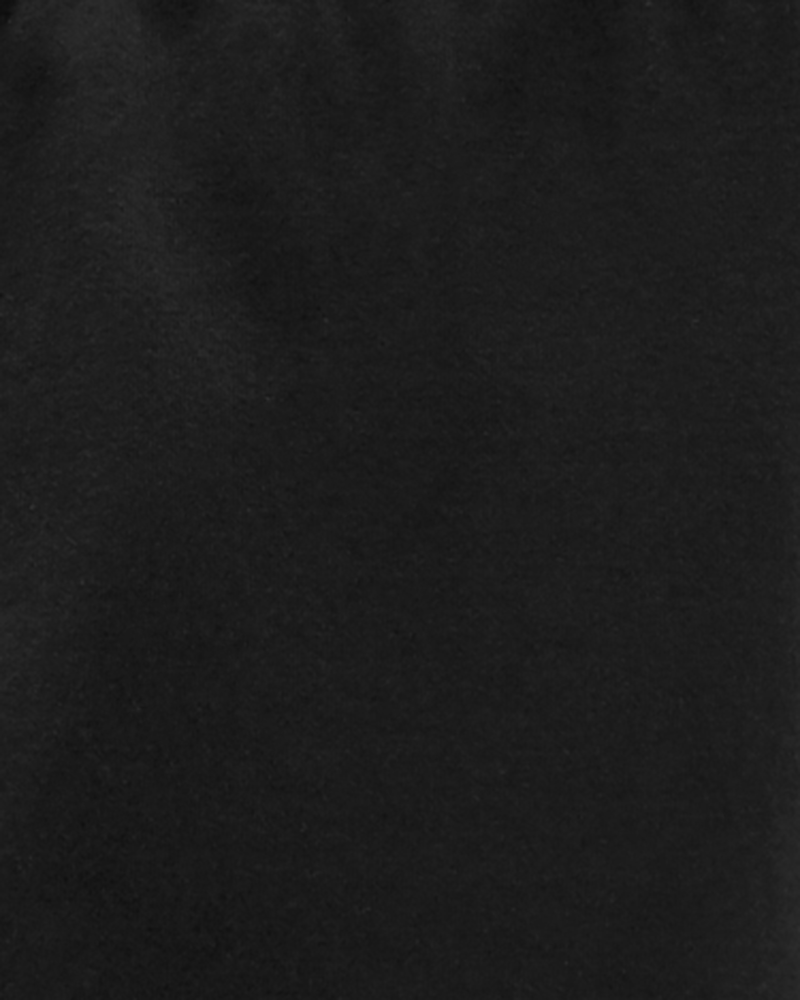 Kid 2-Pack Heather Grey & Black Cotton Stretch Leggings, image 3 of 3 slides