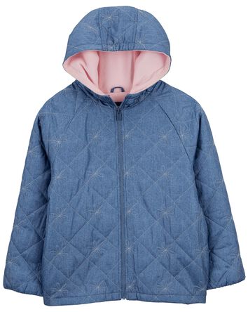 Kid Quilted Chambray Mid-Weight Jacket, 