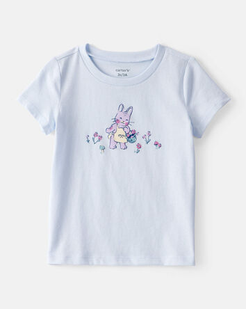 Toddler Girl Bunny Short-Sleeve Graphic Tee - Blue, 