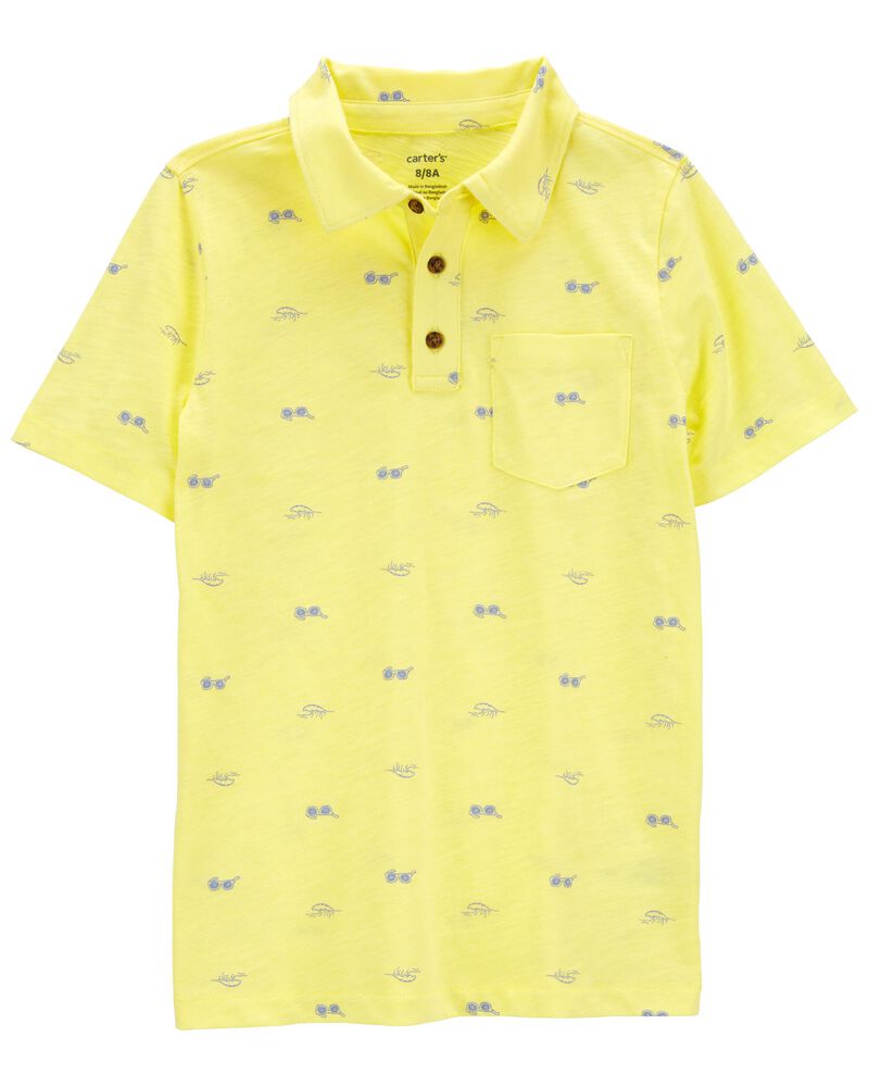 Kid Sunglasses Print Polo Shirt, image 1 of 3 slides
