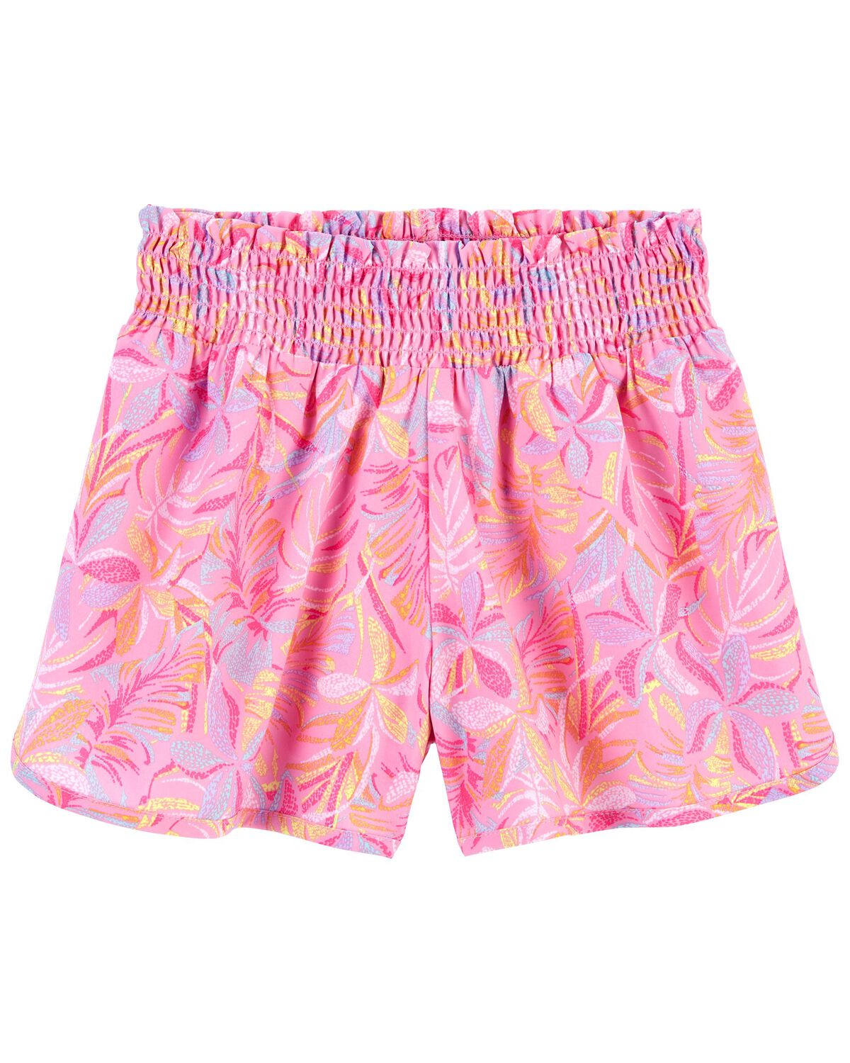 Kid Smocked Shorts in Moisture Wicking Active Fabric