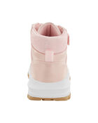 Toddler Metallic Pink Lace-Up Boots, image 3 of 7 slides