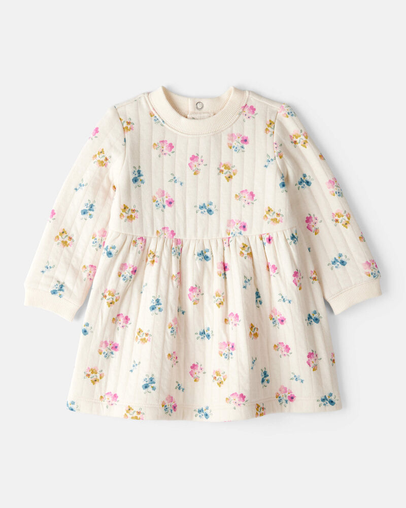 Baby Girl Floral Dress - Ivory, image 1 of 5 slides