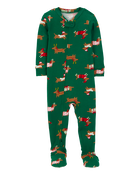 Baby 1-Piece Christmas Dog PurelySoft Footie Pajamas, image 1 of 5 slides