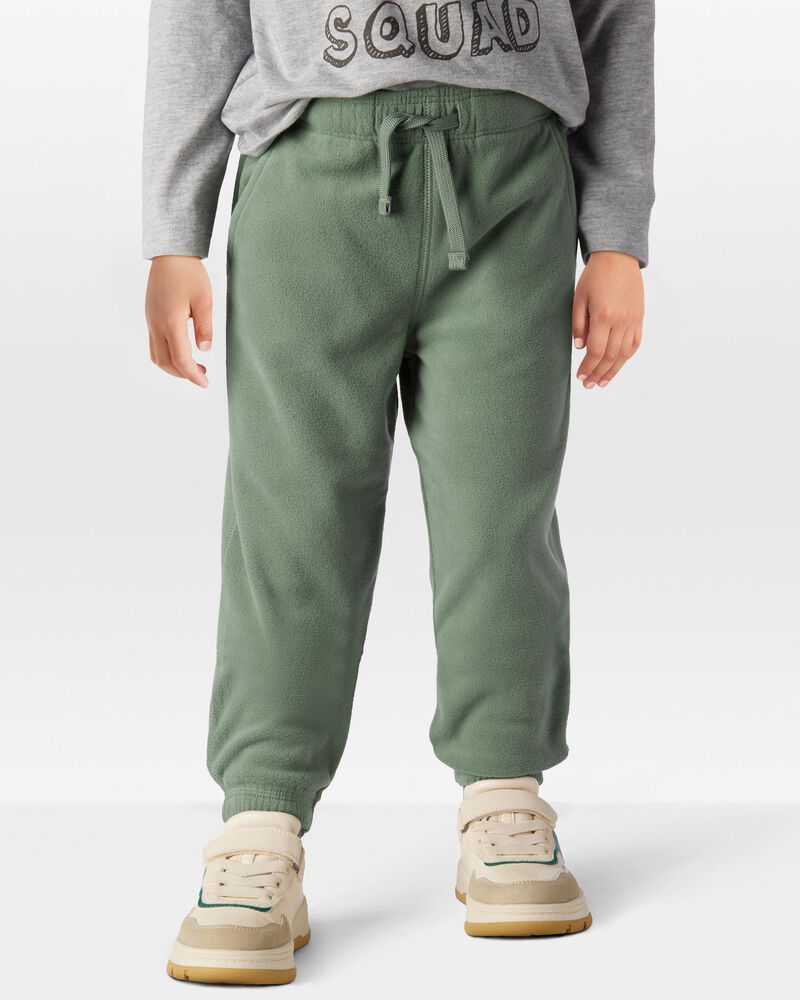 Toddler Pull-On Cinched-Hem Fleece Pants, image 1 of 6 slides