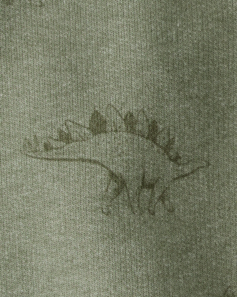 Toddler Boy Dinosaur French Terry Jogger - Green, image 3 of 4 slides