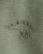 Toddler Boy Dinosaur French Terry Jogger - Green, image 3 of 4 slides
