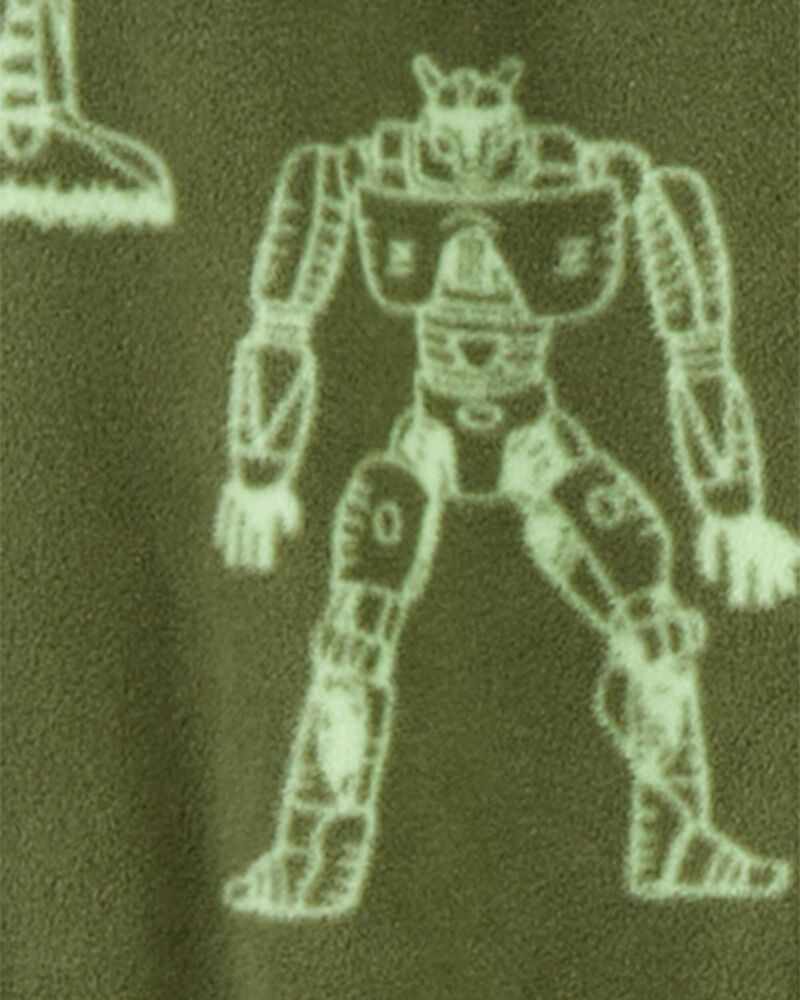 Kid 1-Piece Transformer Fleece Footie Pajamas, image 2 of 3 slides