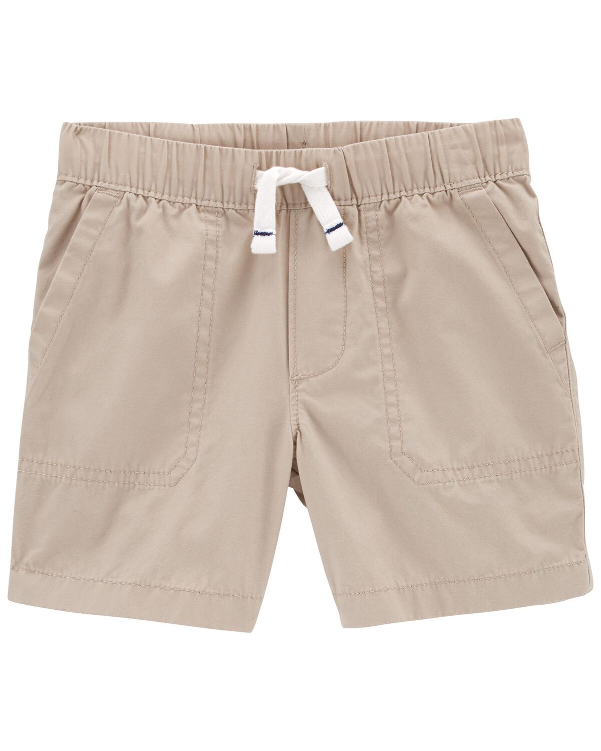Khaki Toddler PullOn Poplin Shorts