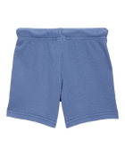 Baby Waffle Knit Drawstring Shots - Blue, image 2 of 5 slides