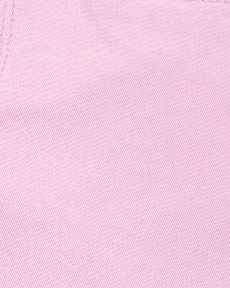 Kid Iconic Raw Hem Shorts - Pink, image 3 of 4 slides