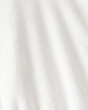 Girls Hooded Terry Cloth Swim Cover-Up Dress - White, 