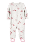 Baby Ballet Snap-Up Cotton Blend Sleep & Play Pajamas, image 1 of 4 slides