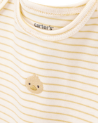 Baby 3-Piece Duck Little Cardigan Set - Ivory, image 2 of 6 slides