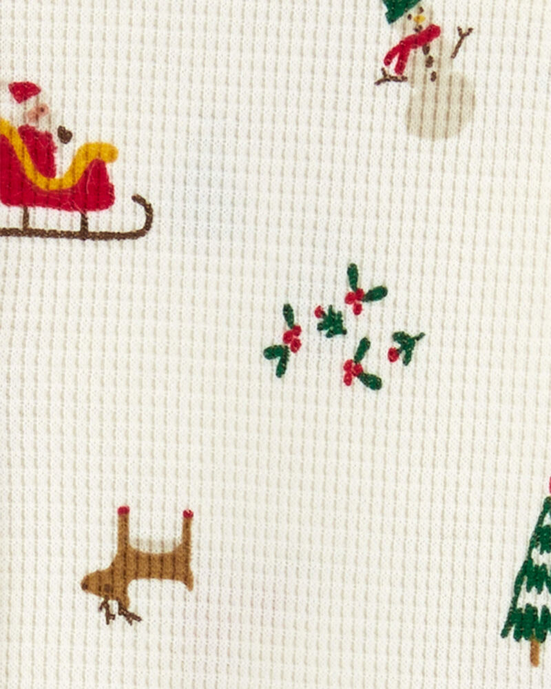 Baby Christmas Snap-Up Thermal Sleep & Play Pajamas, image 2 of 3 slides