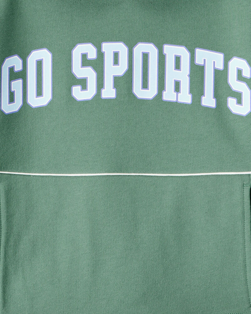 Girls Go Sports Cotton Long-Sleeve Hoodie - Green, image 2 of 3 slides