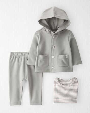 Baby Organic Cotton 3-Piece Playwear Set, 