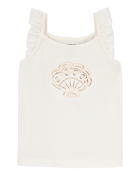 Toddler Seashell Flutter Tank - White, image 1 of 3 slides