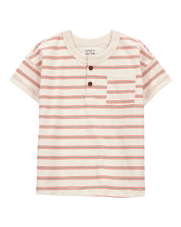 Toddler Striped Slub Jersey Henley, 
